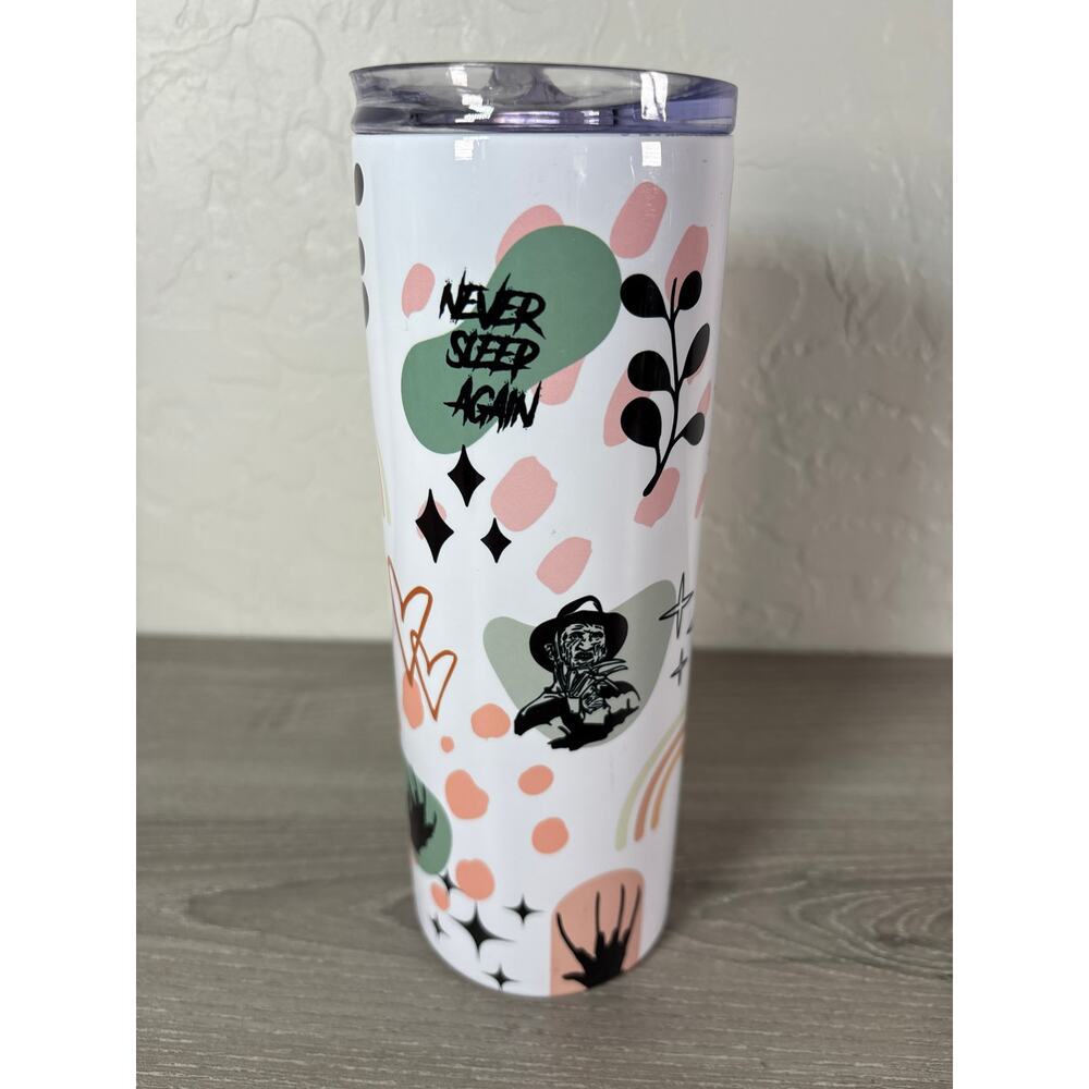 Freddy Krueger Tumbler 20 oz Stainless Steel Insulated Travel Mug Halloween‎